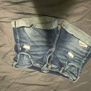Silver jean shorts like new